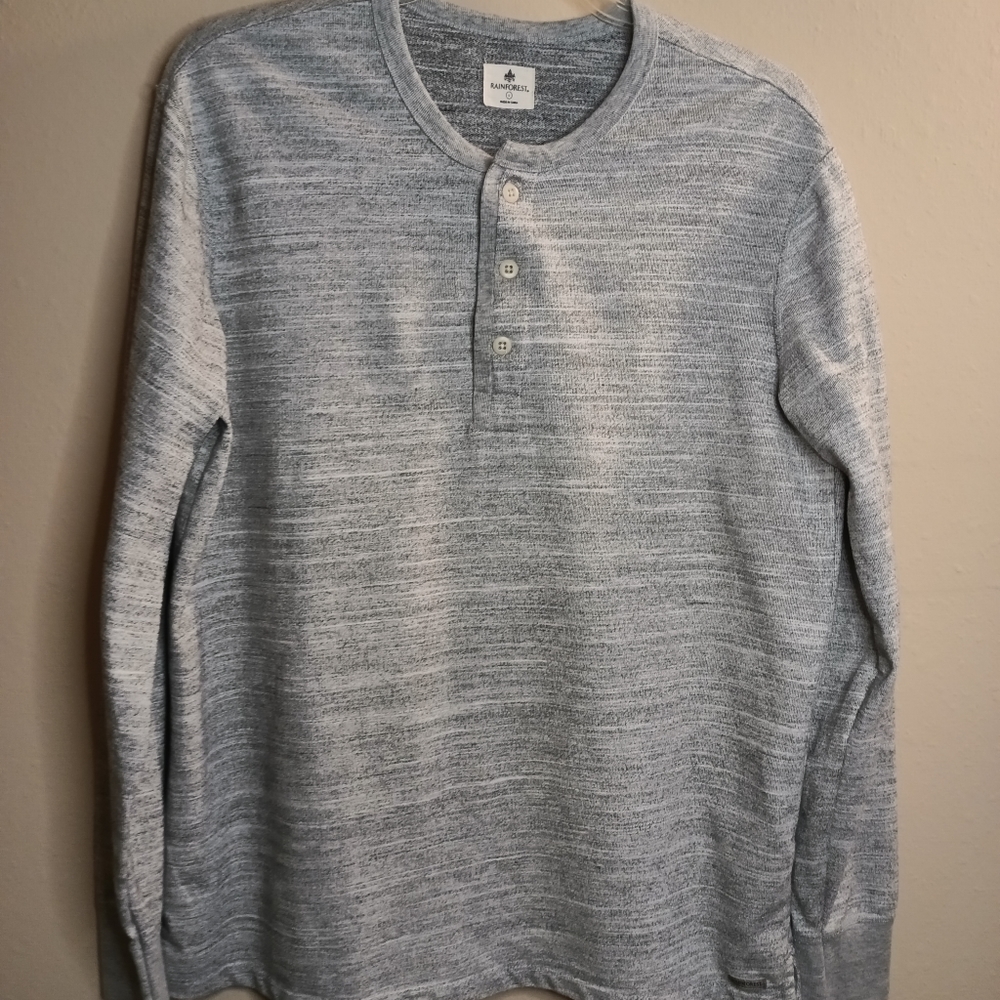 Rainforest Men's Henley Shirt sz Large